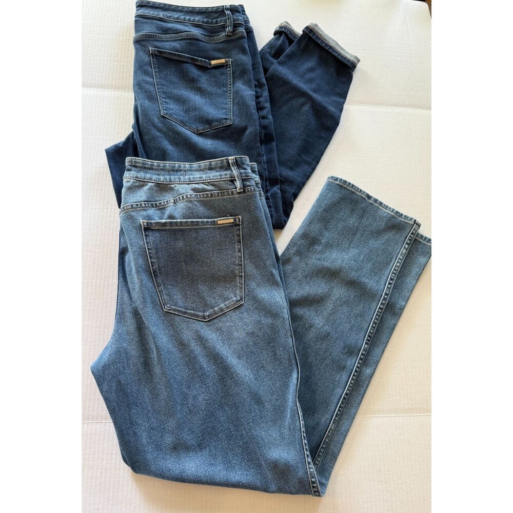 2 Pair White House Black Market Jeans size 16 Tall stretchy Excellent shape